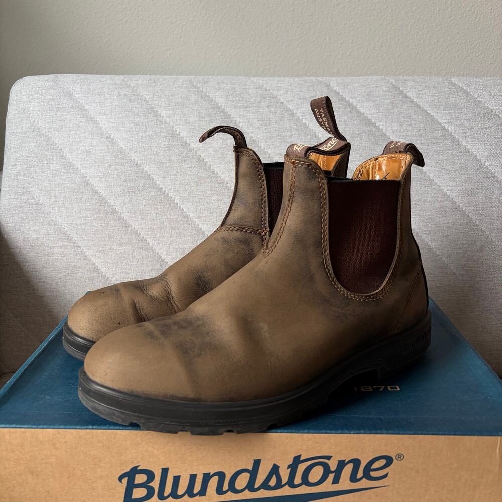 Blundstone Rustic Brown Leather Chelsea Boots (AU 6.5)